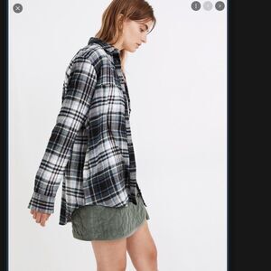 Madewell Flannel Sunday Shirt in Cronston Plaid Sz XS button down